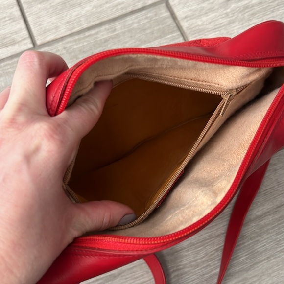 Vintage Gucci Red Canvas and Leather Crossbody Bag EUC - Picture 13 of 15